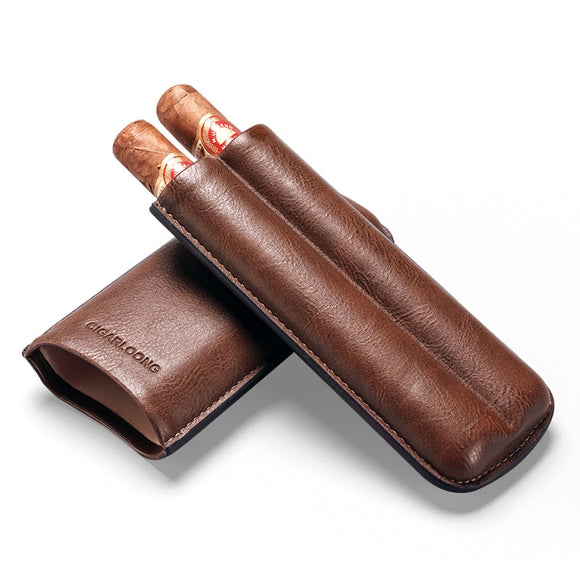 Cow leather two cigar sets